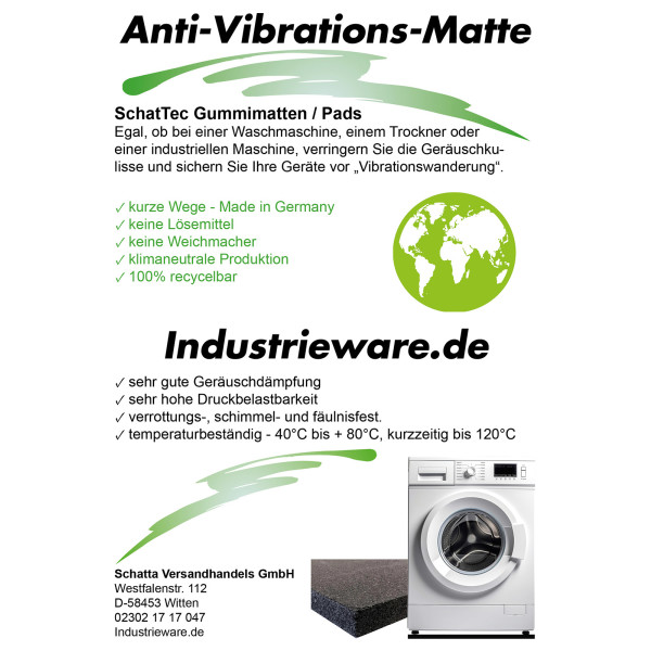 AntiVibrationsmatte für Waschmaschine - 100%